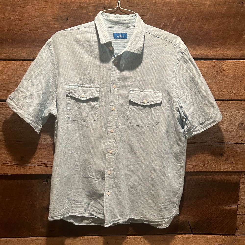 Toscano short sleeve button down